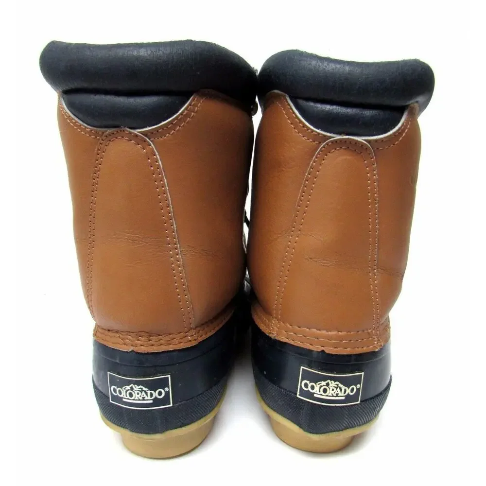 Colorado-Thinsulate-Steel-Shank-Boots-Therma-Insulation-Sz-5-Mens-Leather-Rubber
